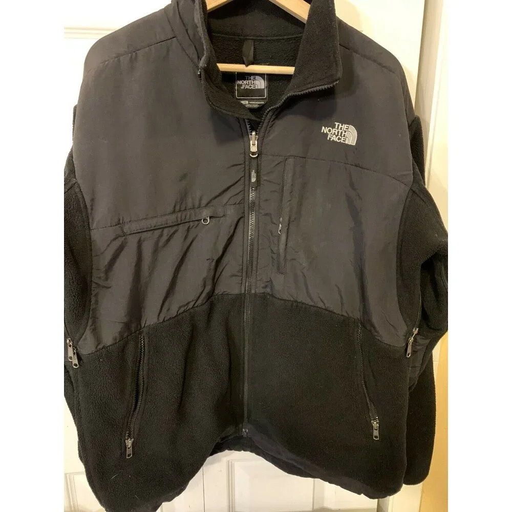 THE‎ NORTH FACE BLACK DENALI FLEECE JACKET MENS SZ LARGE